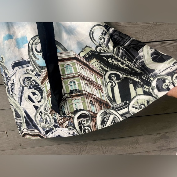 Moulinette Soeurs Anthropologie Skyward Paris City Print Strapless Dress Sz 2 - Picture 8 of 15